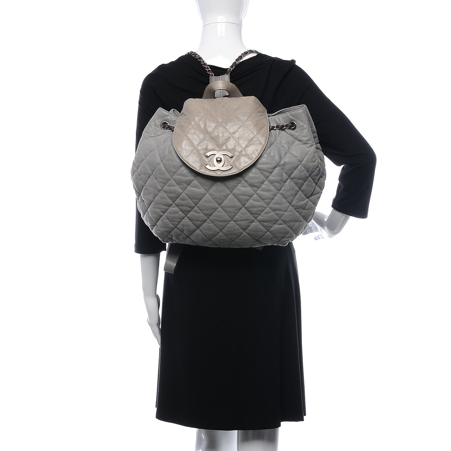 Chanel Iridescent Calfskin Quilted In The Mix Backpack Grey 2 of 14