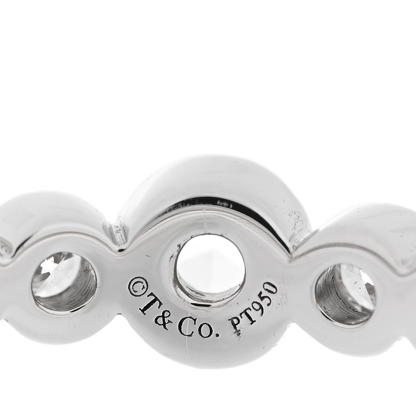 Platinum Diamond Narrow Cobblestone Band Ring 47 4.25