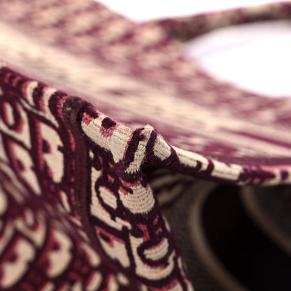 Christian Dior Oblique Medium Book Tote Burgundy Multicolor 7 of 10