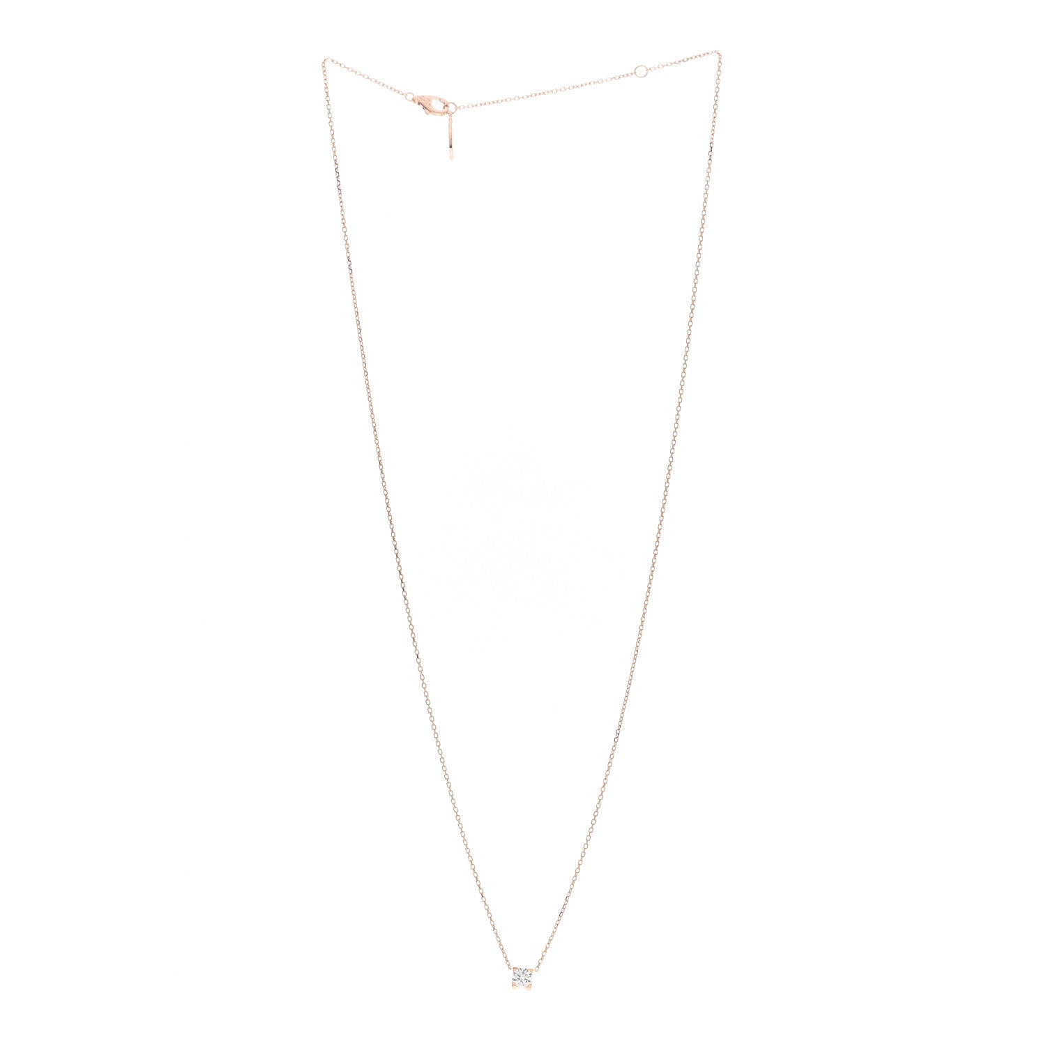 Cartier 18K Pink Gold Diamond .34ct C De Cartier Pendant Necklace 3 of 5