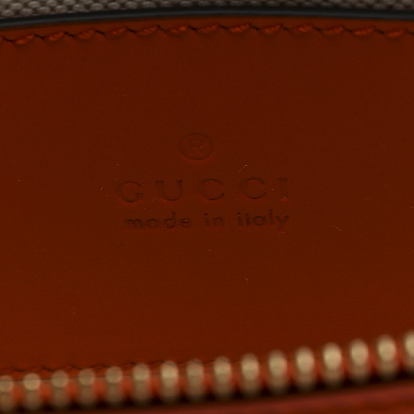 Calfskin GG Matelasse Mini Top Handle Bag Deep Orange