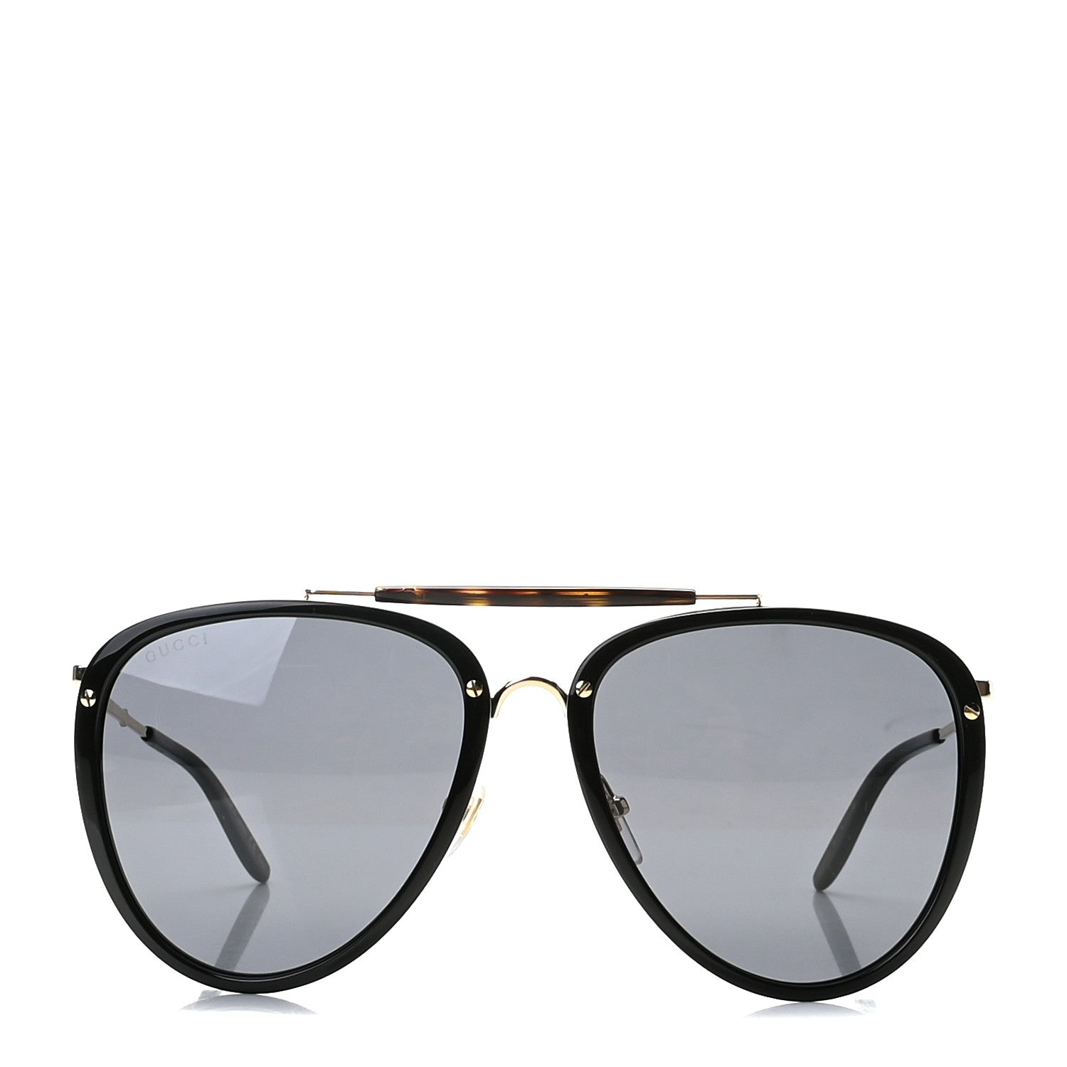 Gucci Metal Aviator Sunglasses GG0672S Black Gold 2 of 7