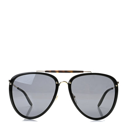 Gucci Metal Aviator Sunglasses GG0672S Black Gold 2 of 7