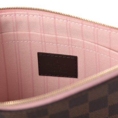 Louis Vuitton Damier Ebene Neverfull MM GM Pochette Rose Ballerine 8 of 10