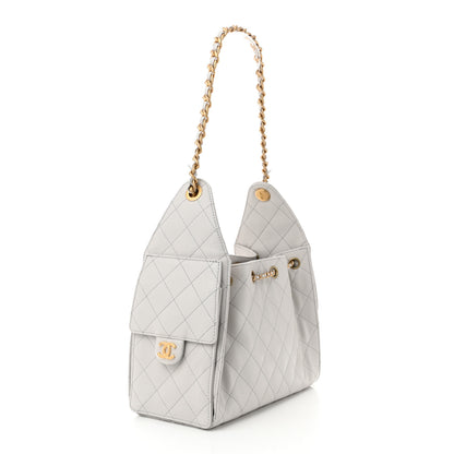 Chanel Caviar Quilted Small Chanel 25 Handbag Light Grey 2 of 10