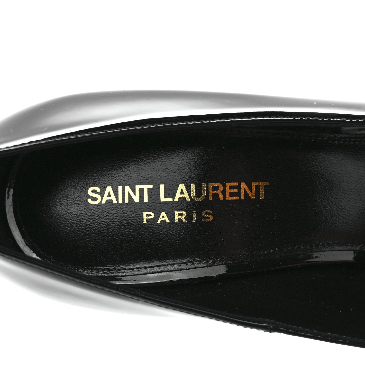 Saint Laurent Patent Opyum 110 Pumps 39 Black Gold 7 of 9