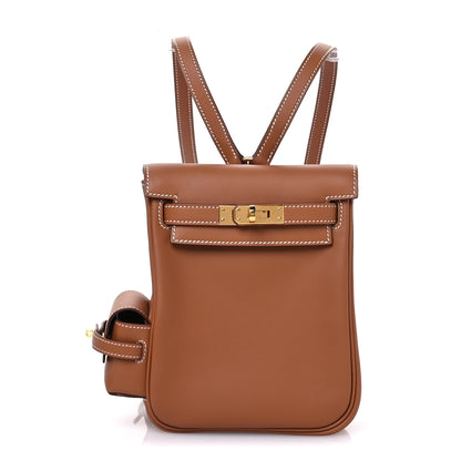 Hermes Swift Kelly Jump Backpack Gold 1 of 11