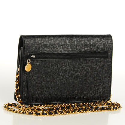 Chanel Caviar Timeless CC Wallet on Chain WOC Black 4 of 17