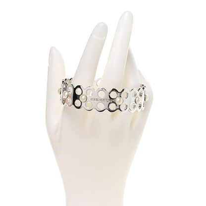 Louis Vuitton Metal Pearl Narrow Hide and Seek Bracelet S Silver 2 of 4