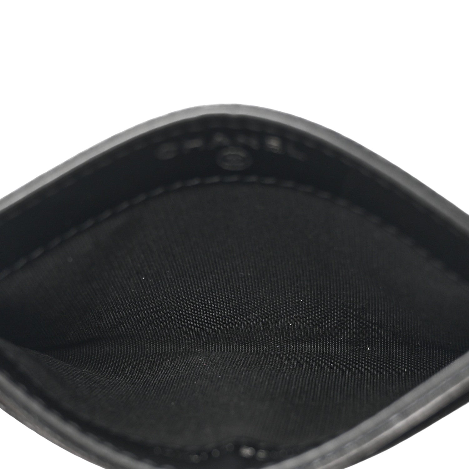 Chanel Caviar Camellia Embossed Card Holder Black 5 of 8