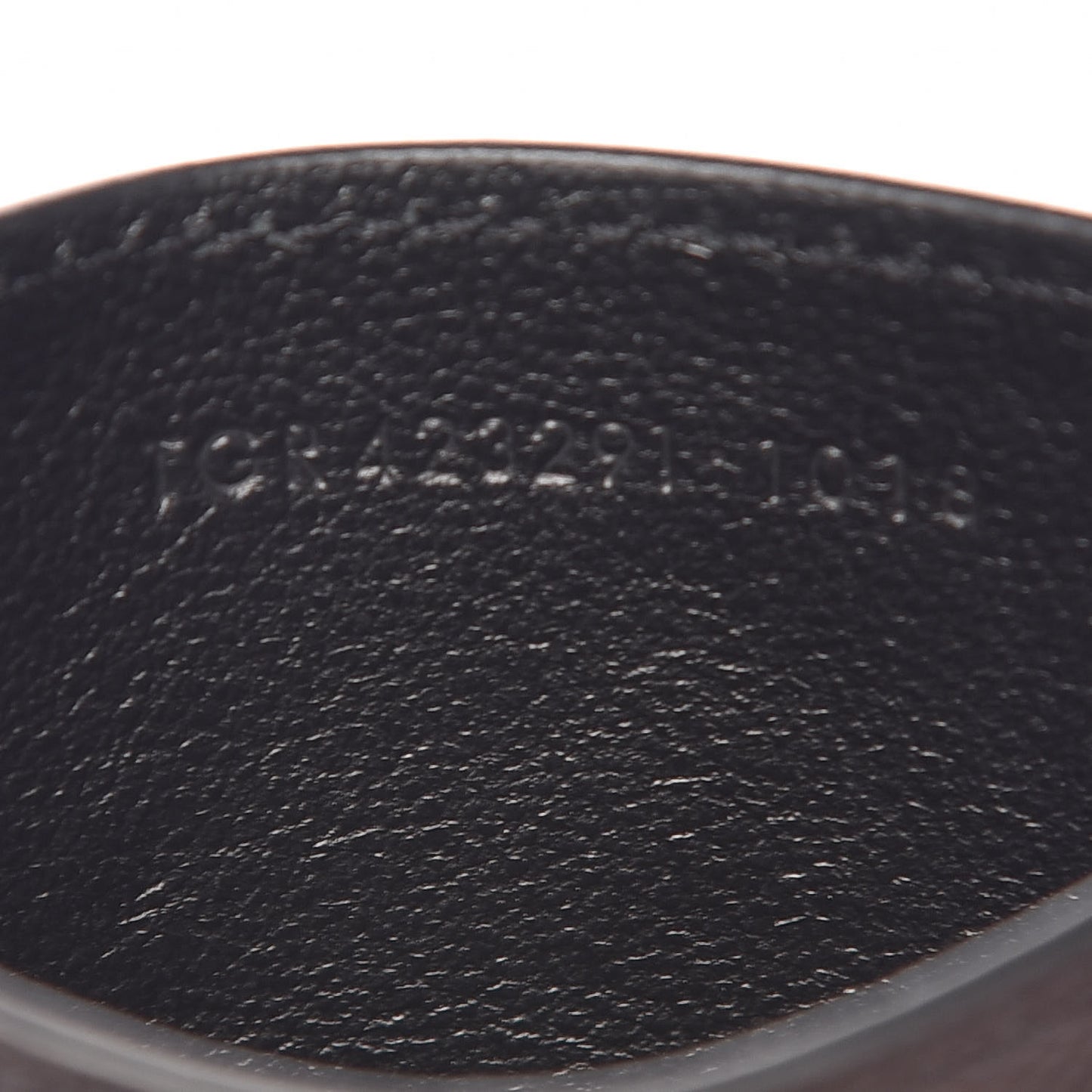 Grain De Poudre Matelasse Chevron Monogram Credit Card Case Black
