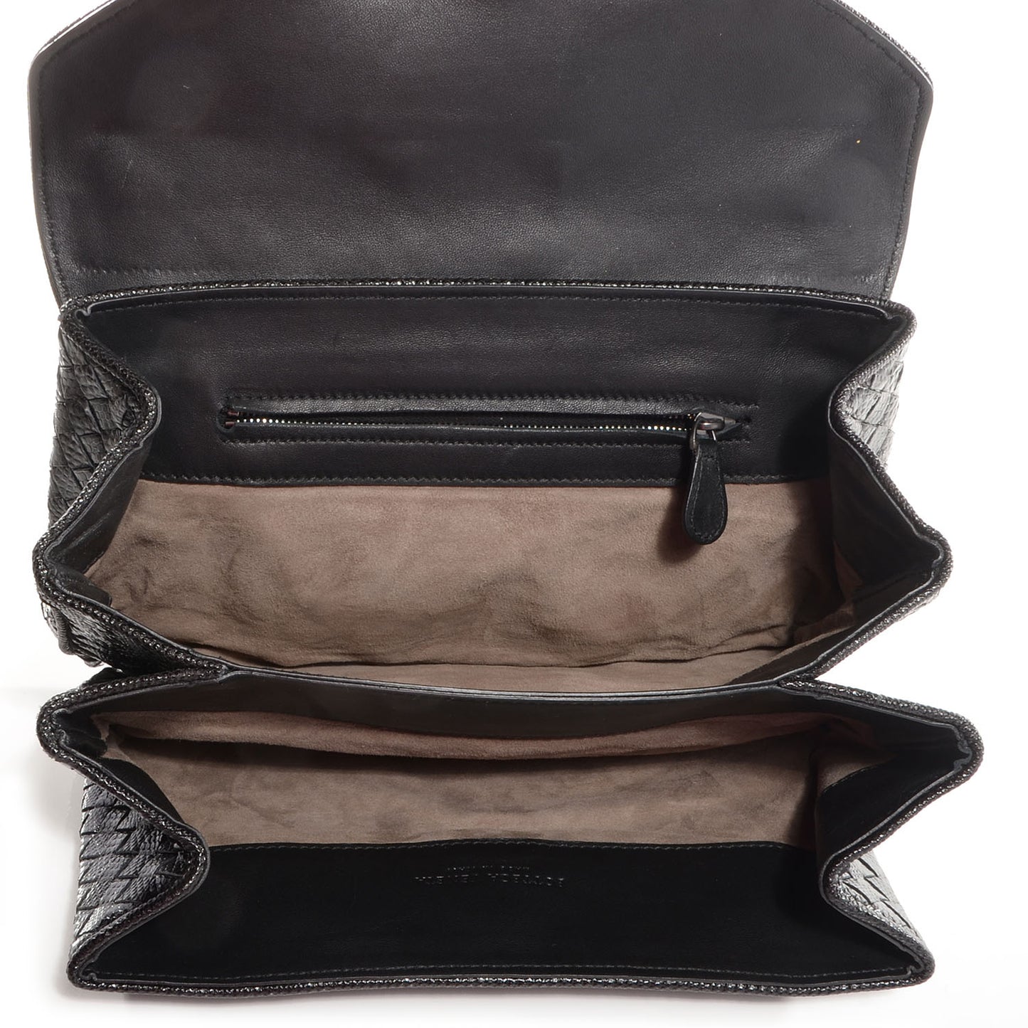 Ayers Intrecciato Karung Clutch Black