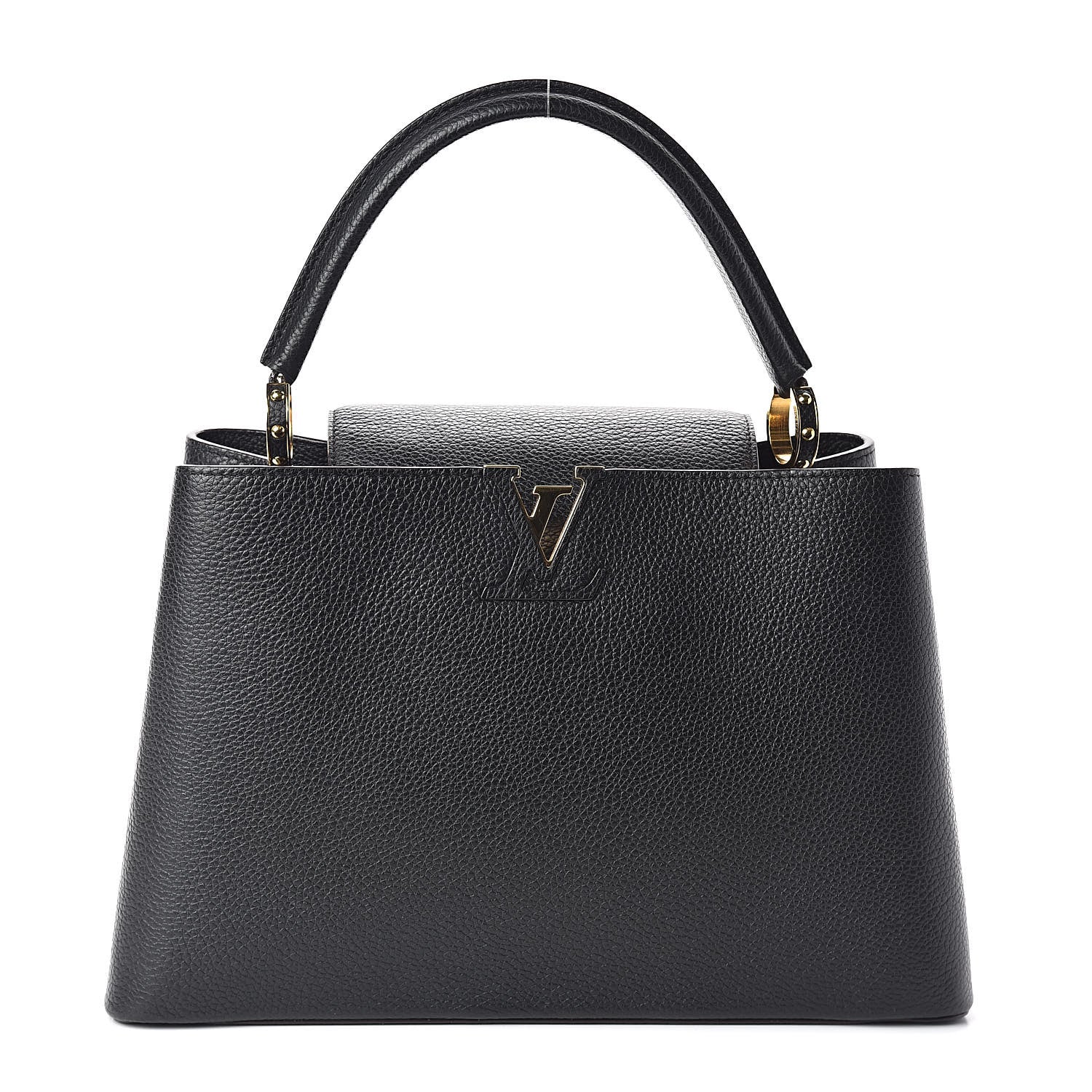 Louis Vuitton Taurillon Capucines MM Black 1 of 9