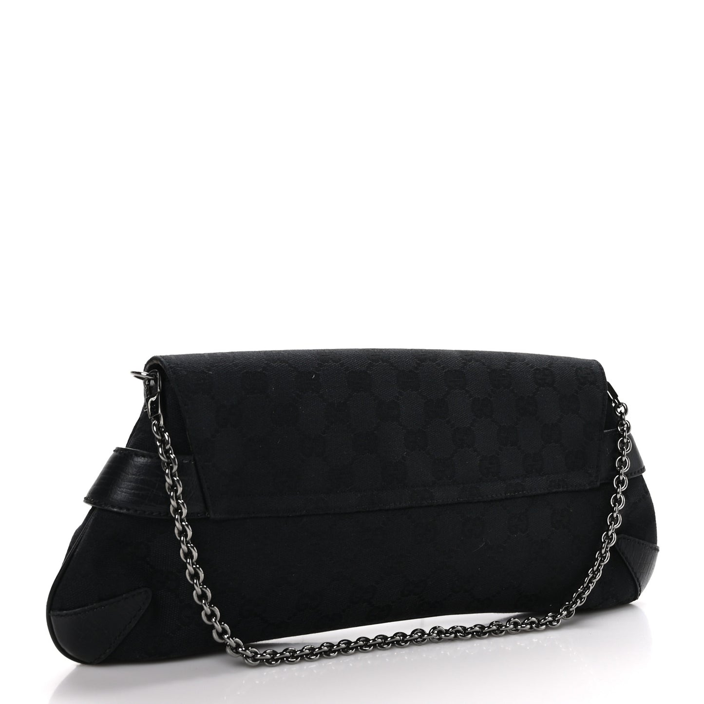 Monogram Horsebit Chain Clutch Black