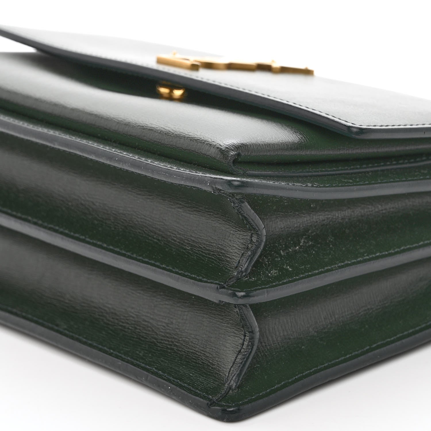 Saint Laurent Calfskin Medium Monogram Sunset New Vert Fonce 9 of 9