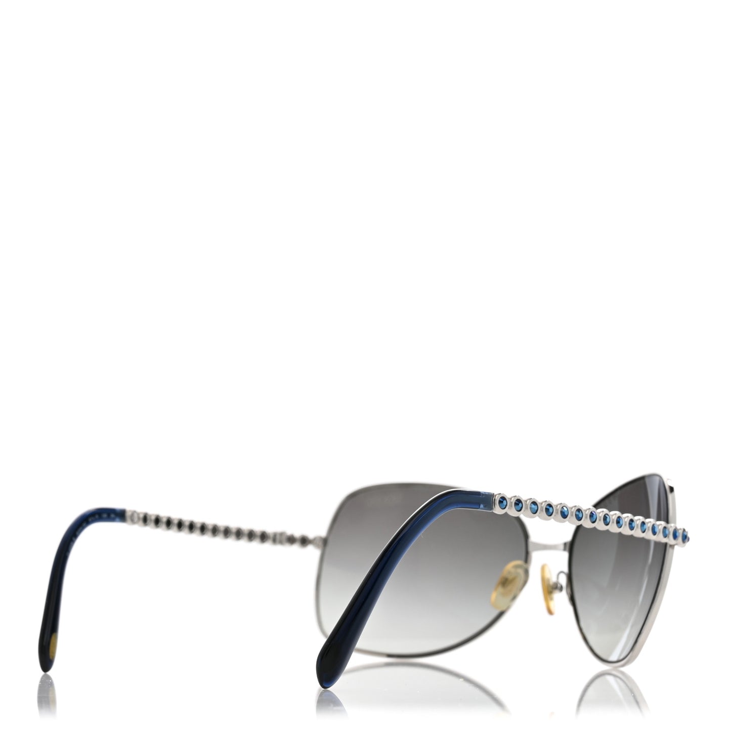 Metal Crystal TF3006-B Sunglasses Silver Blue