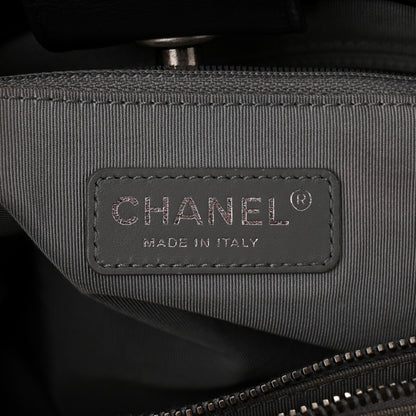 Chanel Calfskin Quilted Boy Shopping Tote Black 6 of 11