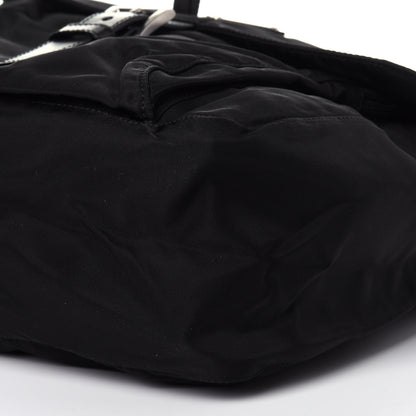 Prada Tessuto Nylon Single Buckle Messenger Bag Black 7 of 9