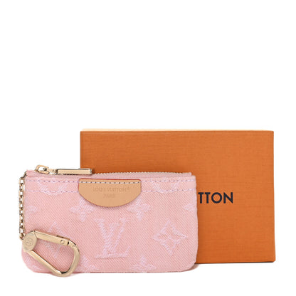 Louis Vuitton Monogram Denim Key Pouch Washed Pink 8 of 8