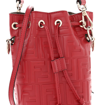 Fendi Vitello Liberty F is Fendi FF 1974 Embossed Mini Mon Tresor Bucket Bag Fragola 8 of 11