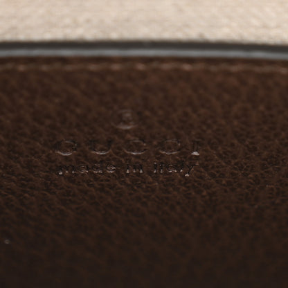 Gucci Monogram Jumbo GG Textured Dollar Calfskin Web Mini Vertical Tote Camel Ebony New Acero 6 of 10