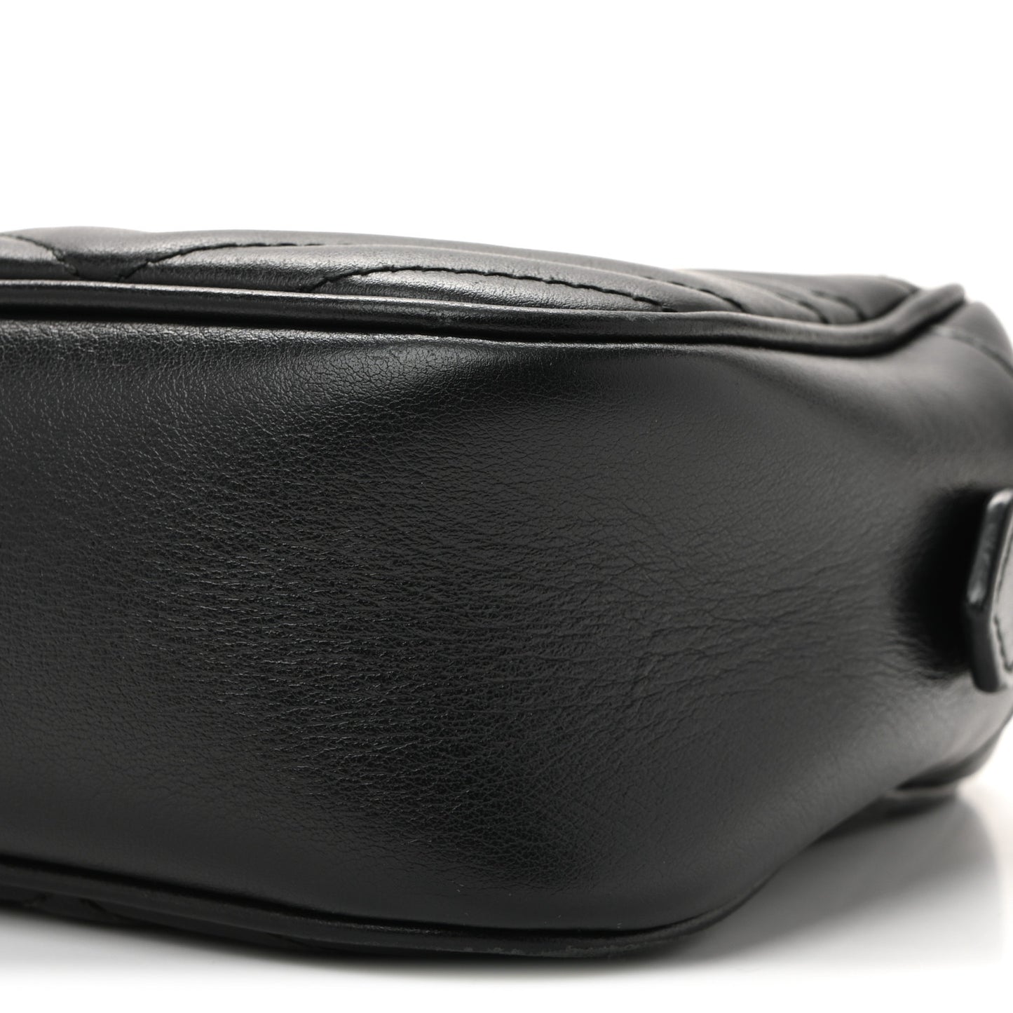 Calfskin Matelasse Small GG Marmont Chain Shoulder Bag Black