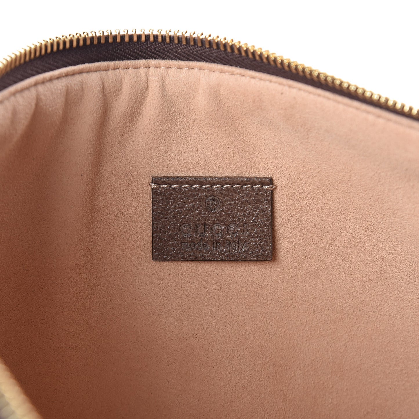 GG Supreme Monogram Large Ophidia Pouch Clutch Brown