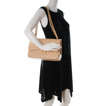 Chanel Caviar Quilted Jumbo Double Flap Beige Clair 2 of 8