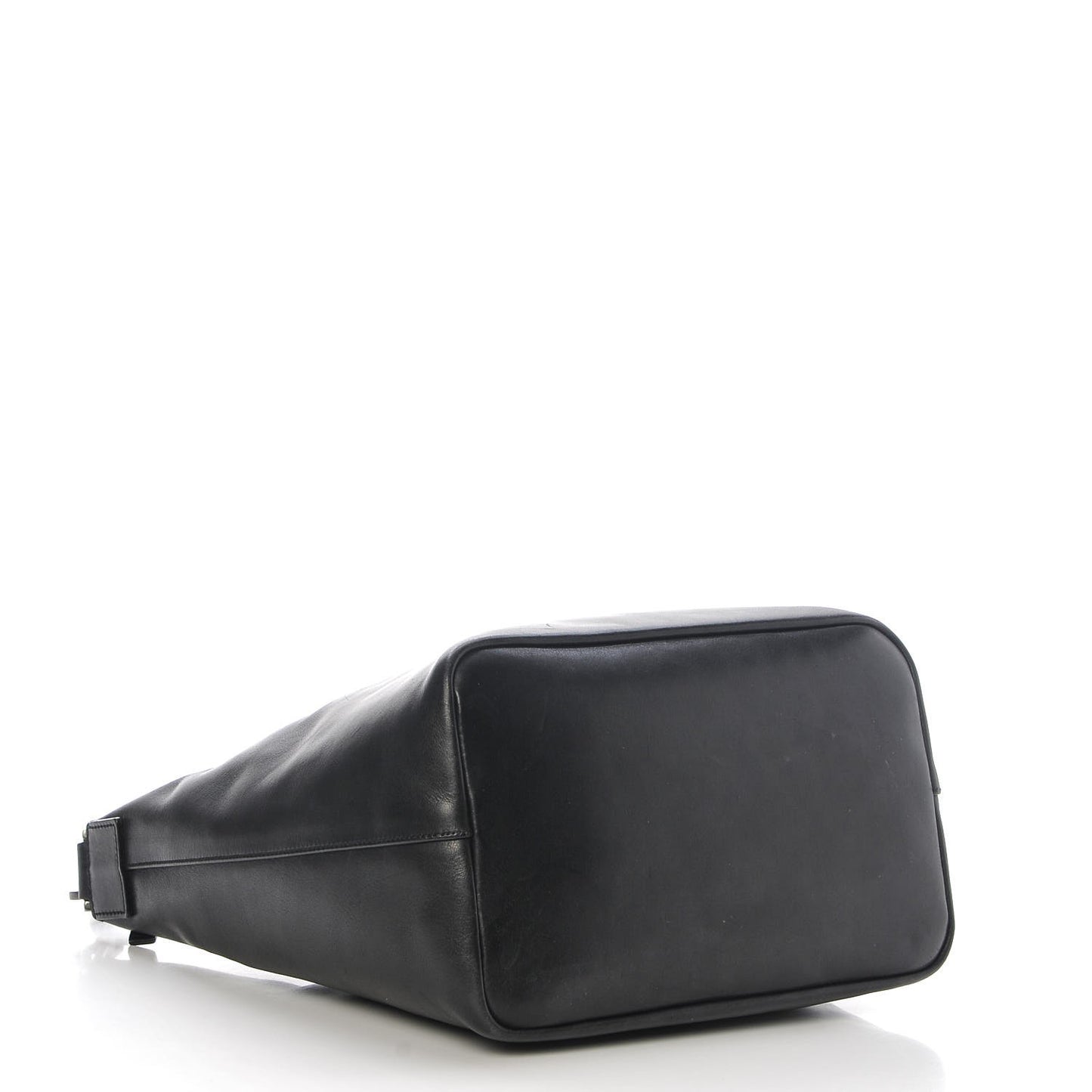 Calfskin Bamboo Shoulder Bag Black