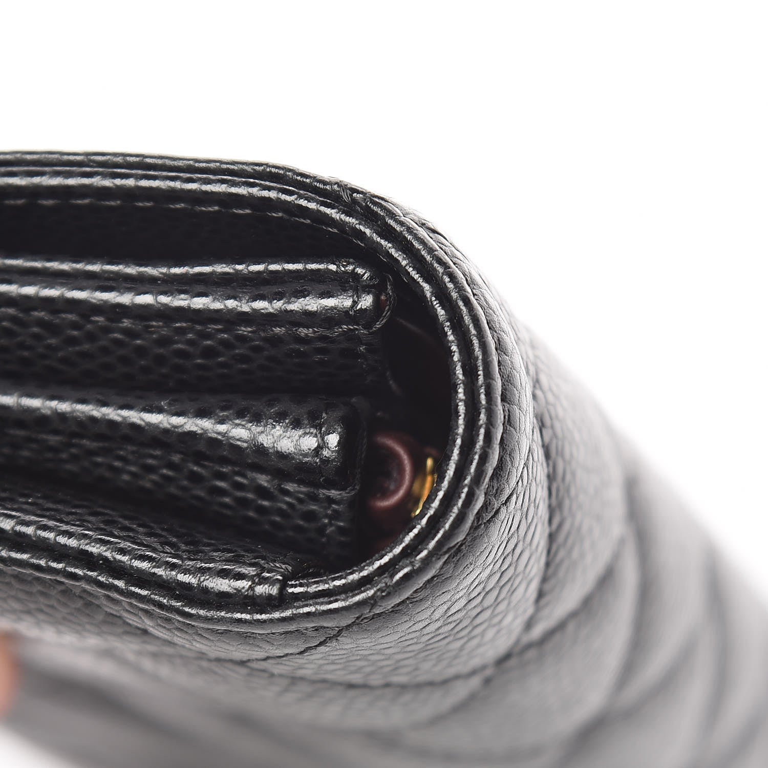 Chanel Caviar Quilted Large Gusset Flap Wallet Black 11 of 14
