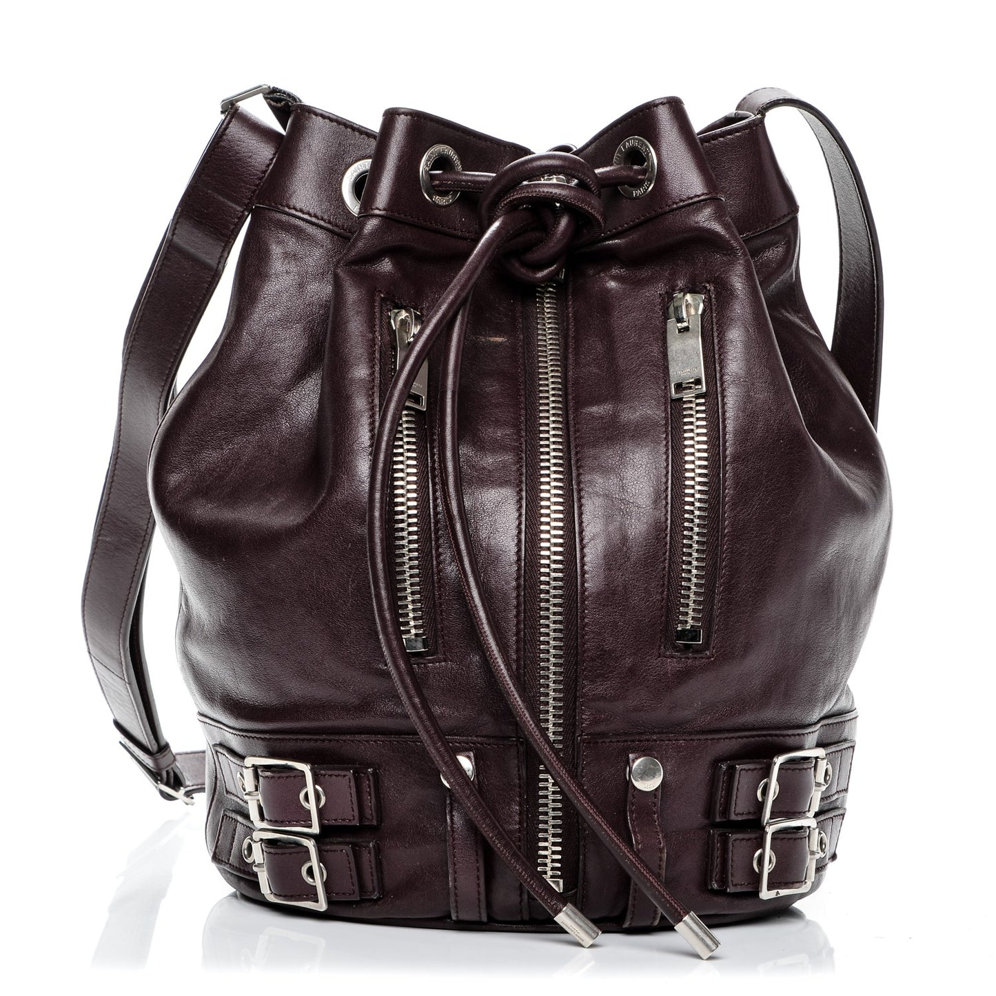 Calfskin Medium Rider Bucket Bag Bordeaux
