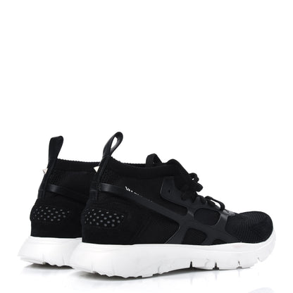 Valentino Garavani Calfskin Mesh Mens Sound High Sneakers 43.5 Black 4 of 10