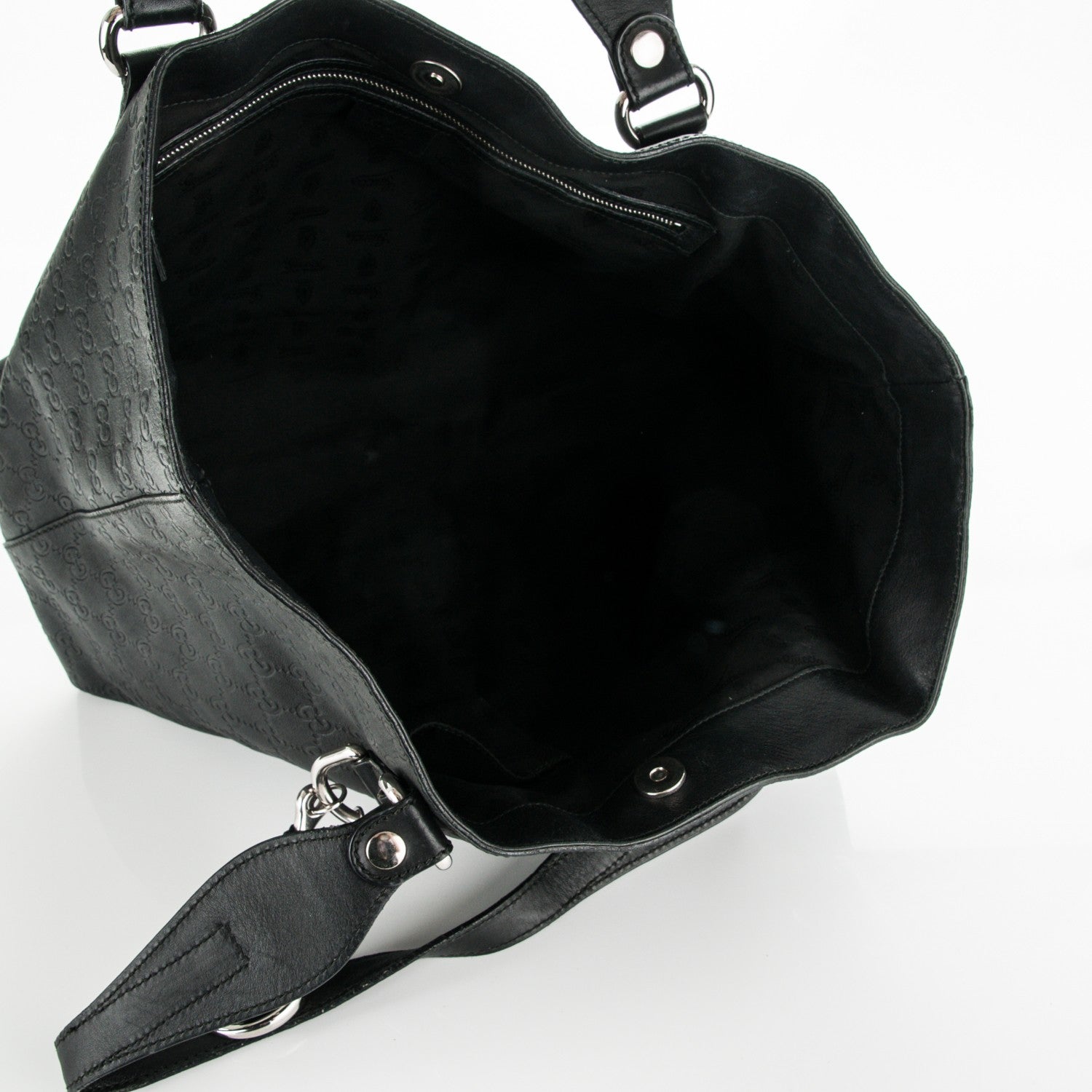 Gucci Guccissima Medium Icon Bit Tote Black 5 of 8