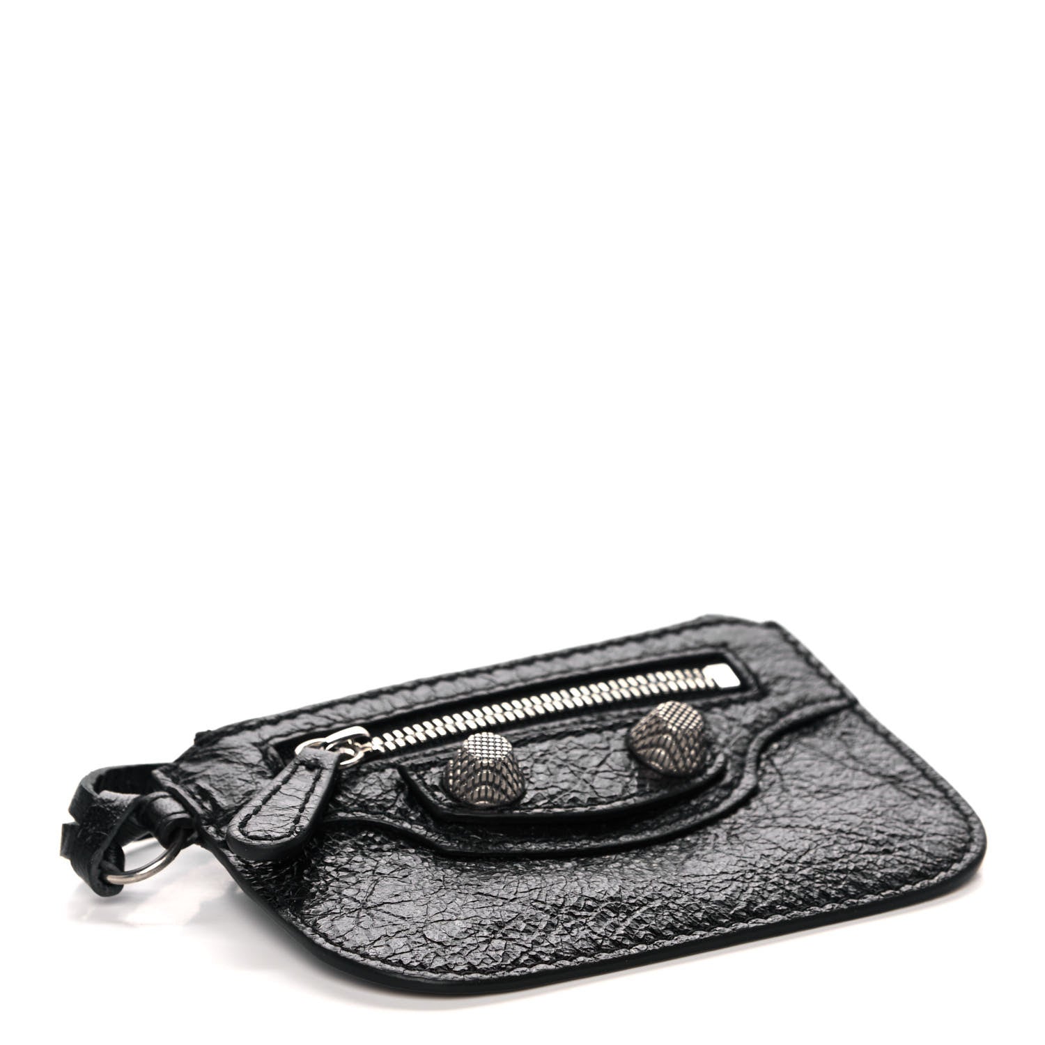 Balenciaga Agneau Giant 12 Silver Hardware Coin Purse Black 4 of 9