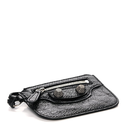 Balenciaga Agneau Giant 12 Silver Hardware Coin Purse Black 4 of 9