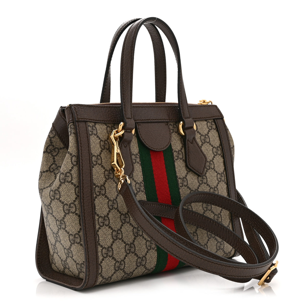 Gucci GG Supreme Monogram Small Ophidia Tote Bag Brown 3 of 11
