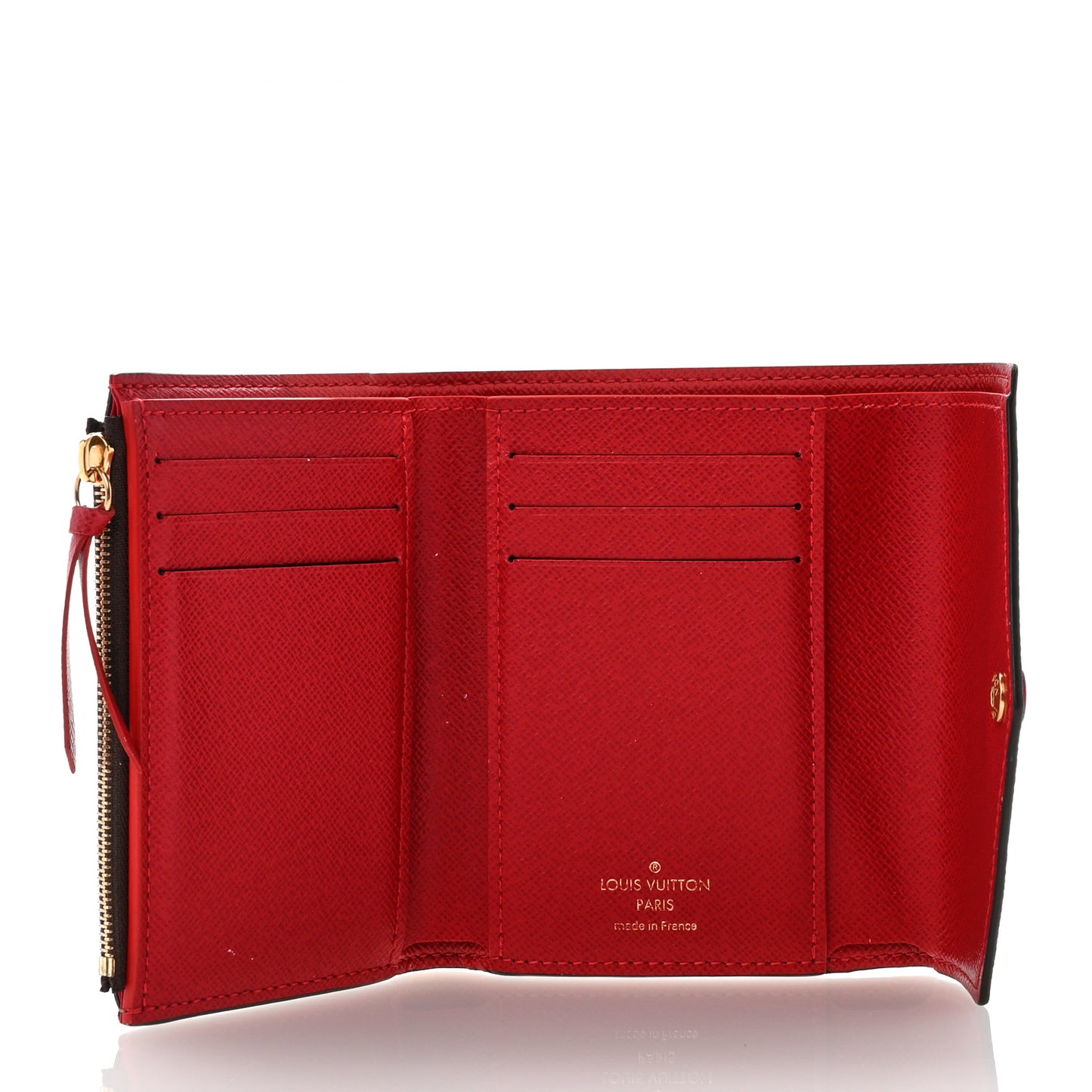 Damier Ebene Victorine Wallet Cherry