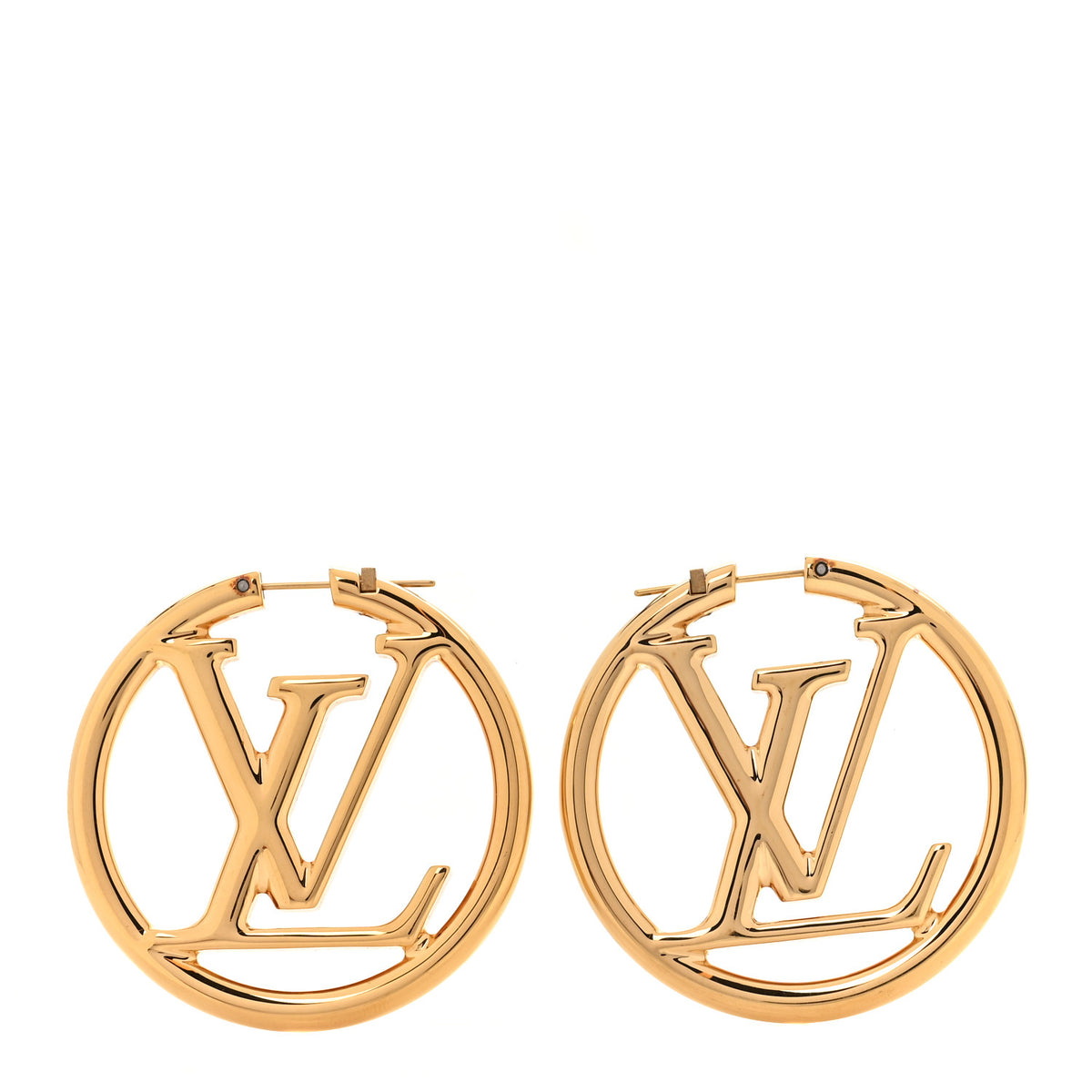 Metal Louise Hoop Earrings Gold