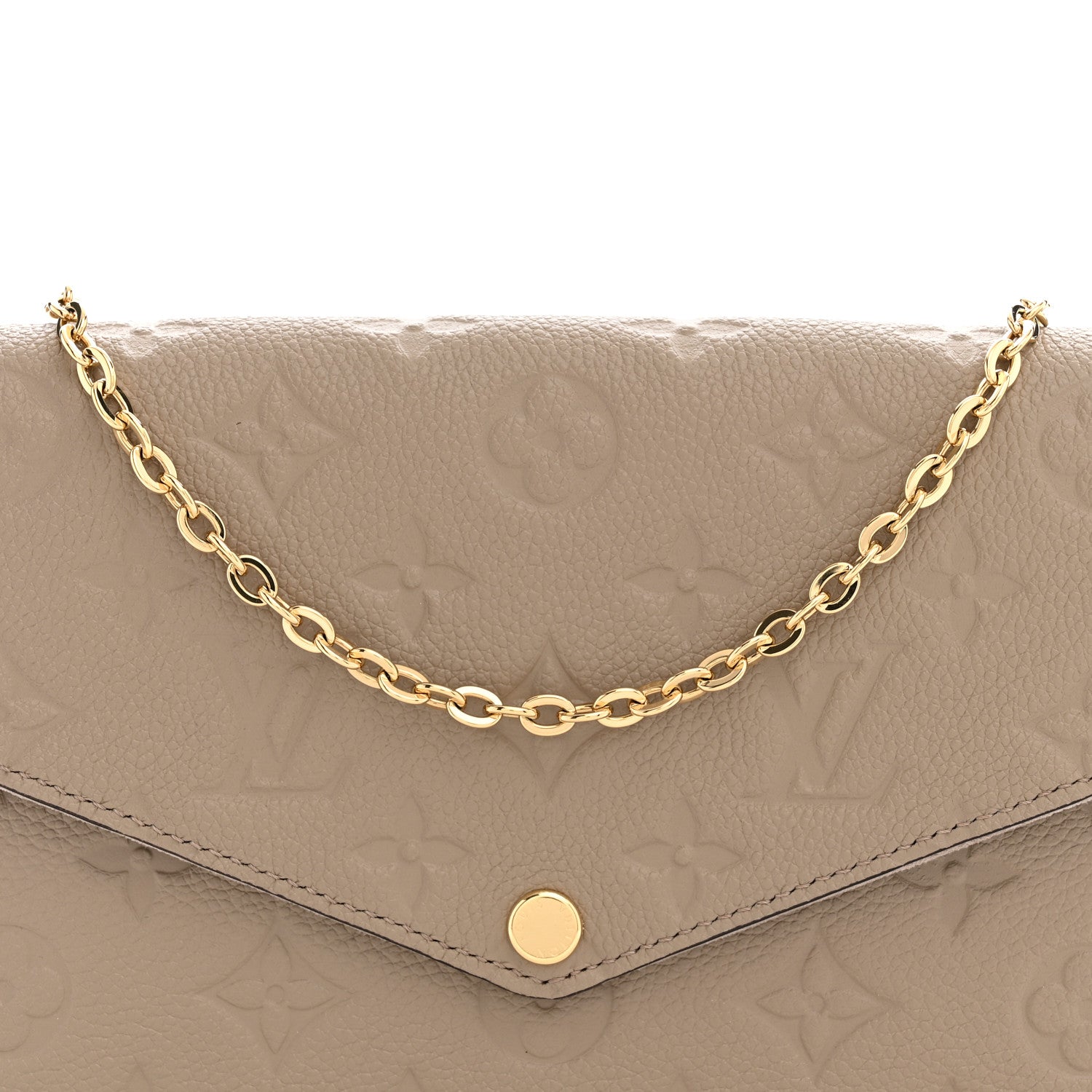 Louis Vuitton Empreinte Pochette Felicie Chain Wallet Tourterelle 8 of 12