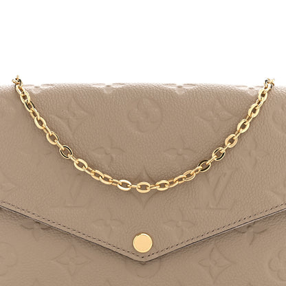 Louis Vuitton Empreinte Pochette Felicie Chain Wallet Tourterelle 8 of 12