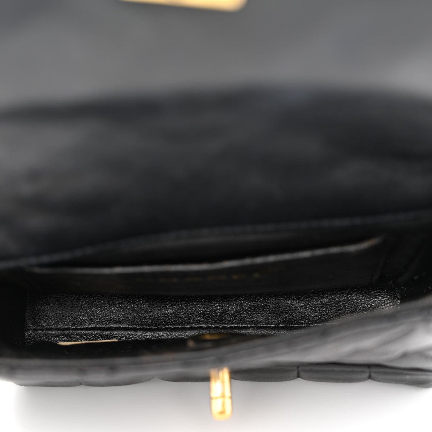 Lambskin Velvet Quilted Flap Shoulder Bag Black