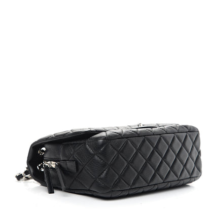 Chanel Deerskin Quilted Casual Journey Flap Black 3 of 9