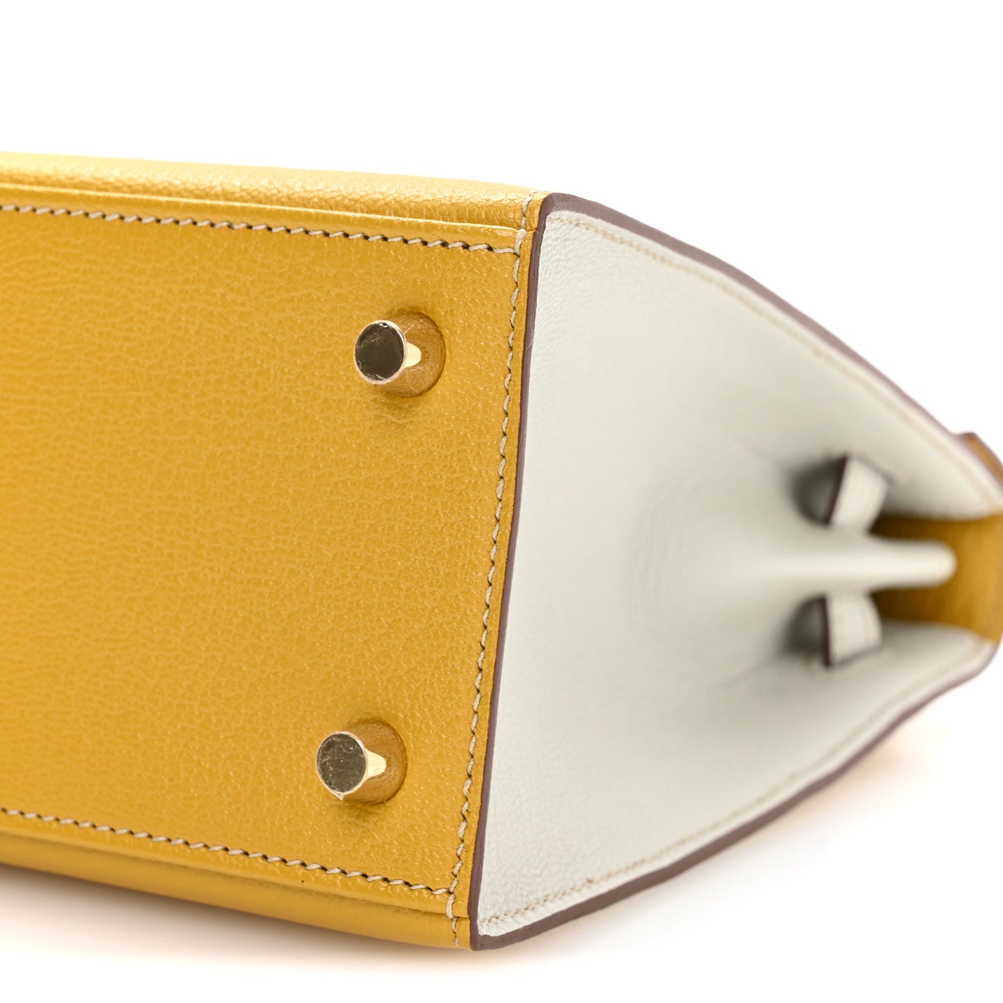 Chevre Mysore Horseshoe Kelly Sellier 25 Jaune Ambre Bleu Glacier