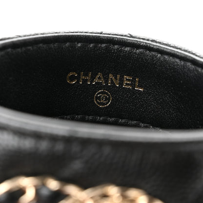 Chanel Caviar Quilted French New Wave Phone Holder With Chain Black 6 of 12