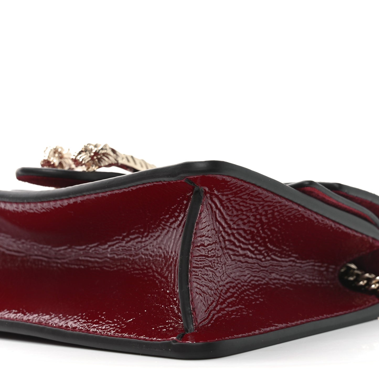 Crinkled Patent Mini Dionysus Shoulder Bag Rosso Ancora Red