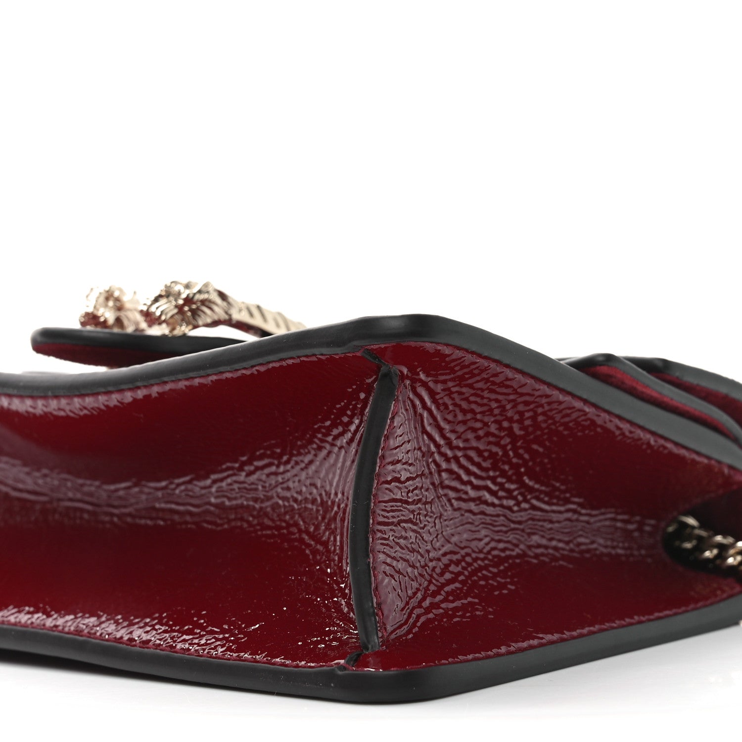 Gucci Crinkled Patent Mini Dionysus Shoulder Bag Rosso Ancora Red 9 of 10