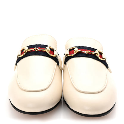 Gucci Malaga Kid Web Womens Princetown Slippers 35.5 Mystic White 3 of 10