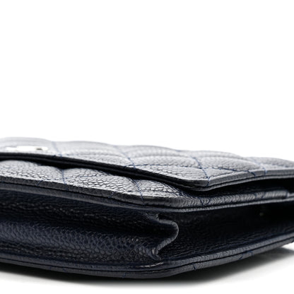 Chanel Caviar Quilted Wallet on Chain WOC Navy Blue 11 of 11