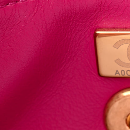 Chanel Cashmere Tweed Quilted Mini Bijoux Flap Fuchsia 6 of 10