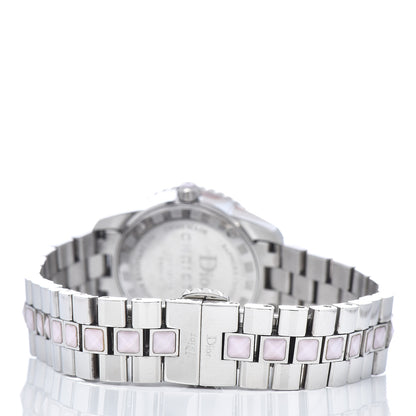 Christian Dior Stainless Steel Sapphire Mother of Pearl 29mm Christal Quartz Watch Pink 4 of 5